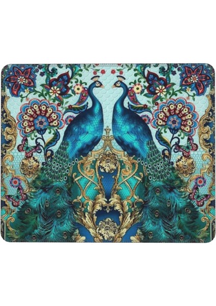 Zarif Tavuskuşu Mouse Pad 7x8.6 Inç Kaymaz Ka Tabanlı Kablosuz Fare Bilgisayarlar Dizüstü Ofis Için Dayanıklı Malzemeler (Yurt Dışından)