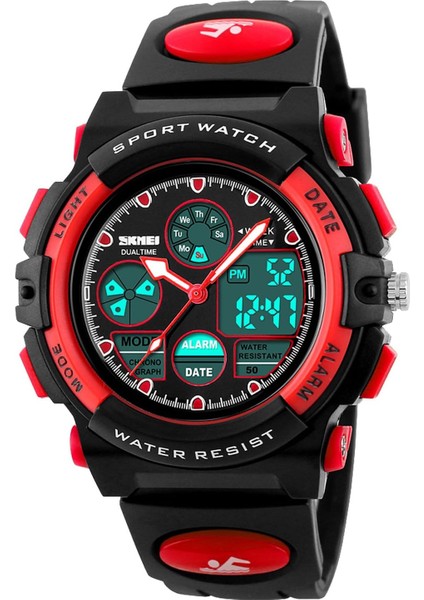 Çocuk Izle 50 M Su Geçirmez Spor LED Alarm Kronometre Dijital Çocuk Kuvars Kol Saati Erkek Kız Için (Yurt Dışından)
