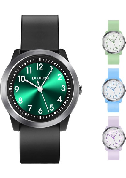 Kız Erkek Çocuk Gençler Için Çocuk Analog Saat, 5-18 Yaşında, Öğrenme Süresi ve Okunması Kolay, Yumuşak Bantlı Minimalist Bilek Saati, 5ATM Su Geçirmez (Yurt Dışından)