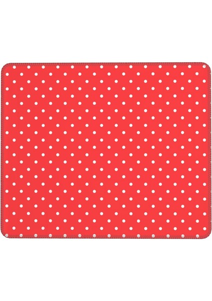 Kırmızı ve Beyaz Puantiyeli Mouse Pad 7 x 8,6 Inç Kaymaz Ka Tabanlı Kablosuz Fare Bilgisayarlar Dizüstü Ofis Için Dayanıklı Malzemeler (Yurt Dışından)