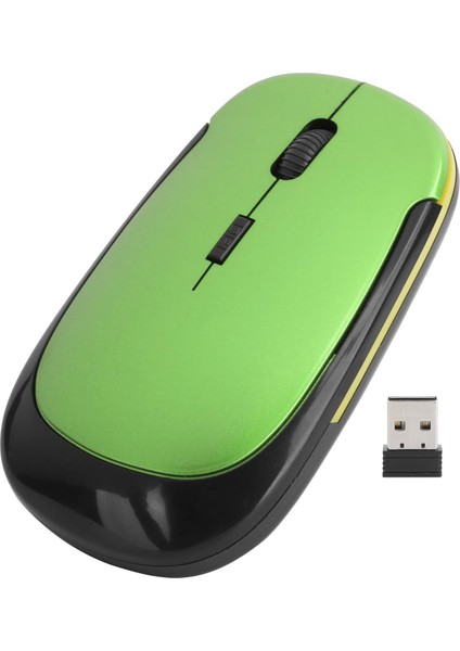 2.4g Taşınabilir Fare, 1600 Dpı Ultra Ince Mini Fare, Pc, Masaüstü, Dizüstü Bilgisayar Için Ayarlanabilir Optik Şarj Edilebilir Sessiz Bilgisayar Faresi (Yeşil) (Yurt Dışından)