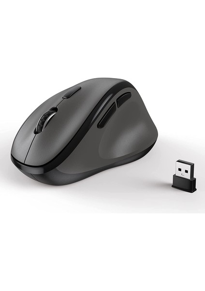 Ergonomik Fare, Pc Bilgisayar, Dizüstü Bilgisayar ve Masaüstü Için USB Alıcılı Kablosuz Fare, Sessiz Tıklama Özelliğine Sahip Ergo Fare, Yaklaşık 16 Ay Pil Ömrü, 1600 Dpı'a Kadar V (Yurt Dışından)