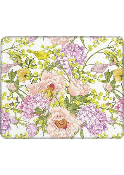 Mor ve Sarı Çiçek Mouse Pad 7 x 8,6 Inç Kaymaz Ka Tabanlı Kablosuz Fare Bilgisayarlar Dizüstü Ofis Için Dayanıklı Malzemeler (Yurt Dışından)