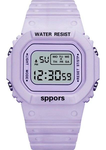 Silikon Bantlı Çocuklar Için Erkek Spor Koşu Saati Şeffaf Dijital Saat (Renk: C) (Yurt Dışından)