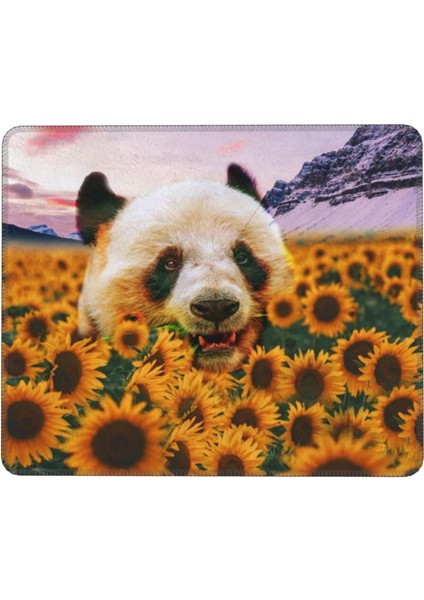 Panda ve Ayçiçeği Mouse Pad 7 x 8,6 Inç Kaymaz Ka Tabanlı Kablosuz Fare Bilgisayarlar Dizüstü Ofis Için Dayanıklı Malzemeler (Yurt Dışından)