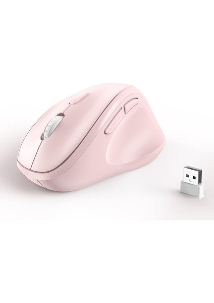 Ergonomik Fare, Pc Bilgisayar, Dizüstü Bilgisayar ve Masaüstü Için USB Alıcılı Kablosuz Fare, Sessiz Tıklamalarla Ergo Fare, Yaklaşık 16 Ay Pil Ömrü 1600 Dpı'a Kadar ve 1 Aa Pille (Yurt Dışından)