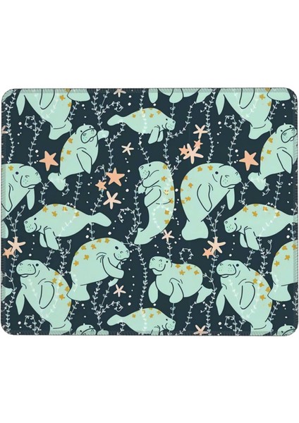 Manatee Hayvanlar Buzağı Mouse Pad 7x8.6 Inç Kaymaz Ka Taban ile Kablosuz Fare Bilgisayarlar Için Dayanıklı Malzemeler Dizüstü Ofis (Yurt Dışından)