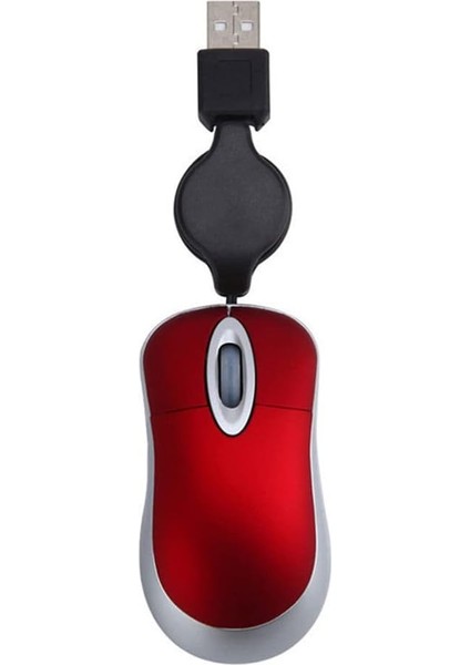 Optik Mini Geri Çekilebilir Fare Taşınabilir Mini USB Kablolu Fare Ergonomi Ev Ofis Fareler Bilgisayar Pc Dizüstü Bilgisayar Için (Yurt Dışından)