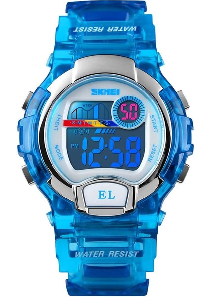 Çocuklar Spor Dijital Saatler Erkek Kız Transpatent Açık 50M Su Geçirmez Renkli LED Işıklar Bilek Saati (Yurt Dışından)