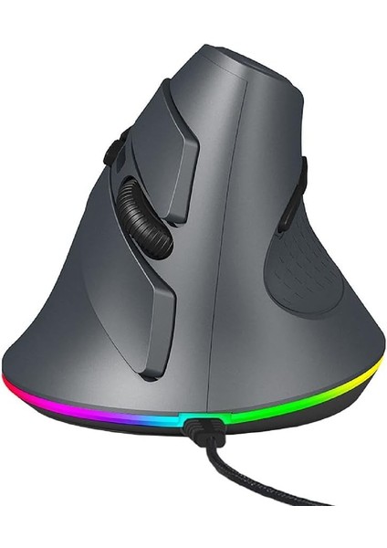 Kablolu Dikey Fare Ergonomik Tasarım 7 Düğmeli LED Optik Fare Ofis Oyun Pc Bilgisayarı Için Ayarlanabilir 7200 Dpı Kablolu Dikey Fare Programlanabilir Düğmeler (Yurt Dışından)