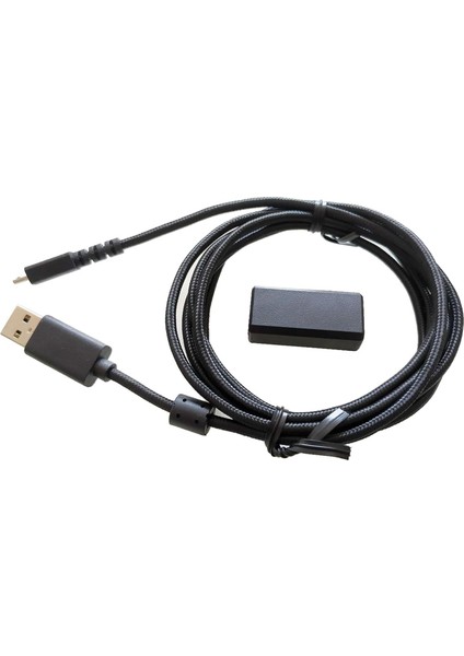 G502 Lightspeed Kablosuz Oyun Fareleri Için Usb'den Mikro Fare Adaptörüne Sahip Dayanıklı Örgülü USB Şarj Kablosu - Siyah Naylon- (Yurt Dışından)
