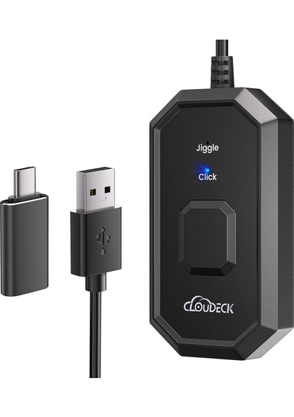 Açma/kapama Anahtarı ile Saptanamayan Fare Çalkalaması, 2'si 1 Arada Fare Taşıyıcı ve Tip-C Adaptörlü Fare Tıklayıcısı, Tak ve Çalıştır, Bilgisayarın Uyku Moduna Girmesini Önlemek (Yurt Dışından)