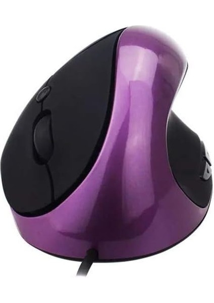 Optik Dikey Fare Ergonomik Kablolu Fare U-Sb Fareler Pc Dizüstü Bilgisayar Için 5 Düğme (Mor) (Yurt Dışından)