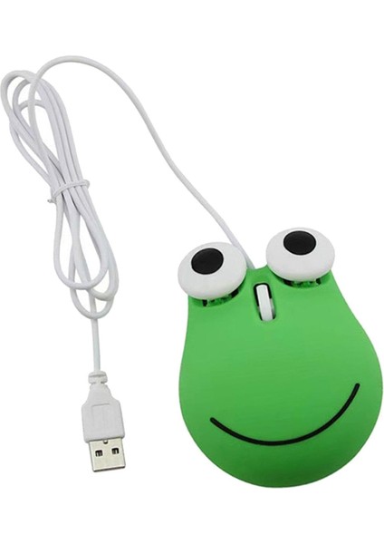 Kablolu Fareler Büyük Gözlü Yeşil Kurbağa Hassas Konumlandırma, 135 cm USB Kablosu ile Hafif Ergonomik Dizüstü Bilgisayar Için Sevimli Fareler (Yurt Dışından)