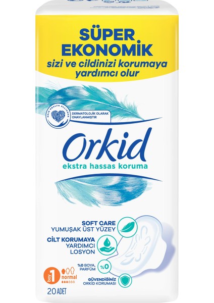 Extra Hassas Koruma Normal (Boy 1) Kanatlı Hijyenik Ped 20 Adet