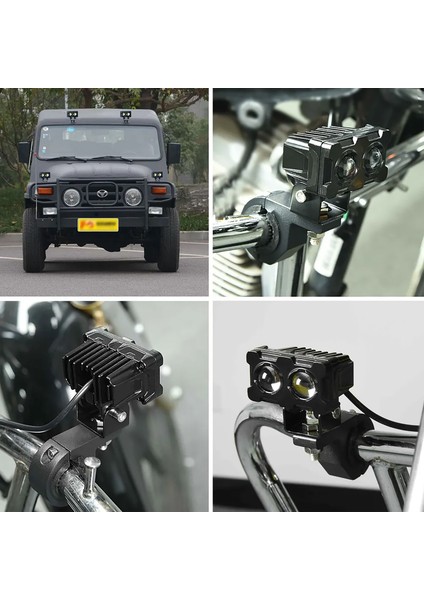 LED Spot Işık ve Sarı Beyaz Projektör Lens Dikdörtgen Baykuş LED Off Road Lamba Motosiklet ve Iş Makinesi Projektörü 12V-85V fiyatları