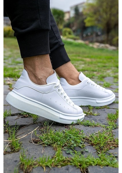 Unisex Beyaz Sneaker Günlük Kalın Taban Spor Yürüyüş Ayakkabı fiyatları
