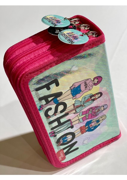 Cappi Bag Fashıon Girl Pembe 3 Fermuarlı Bölmeli Kız Çocuk Okul Parlak Kalem Kutusu 19X11X6CM fiyatları
