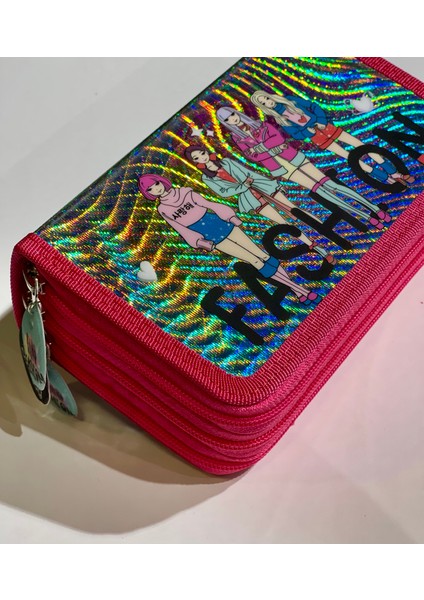 Cappi Bag Fashıon Girl Pembe 3 Fermuarlı Bölmeli Kız Çocuk Okul Parlak Kalem Kutusu 19X11X6CM fırsatları