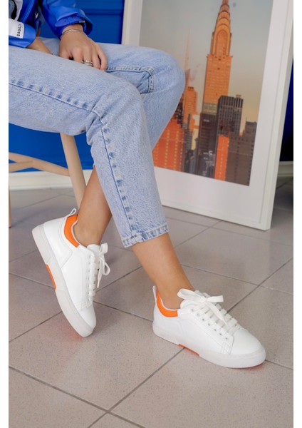 Javed Model 3 cm Tabanlı Yeni Sezon Snekars Spor Ayakakbı Bey.oranj