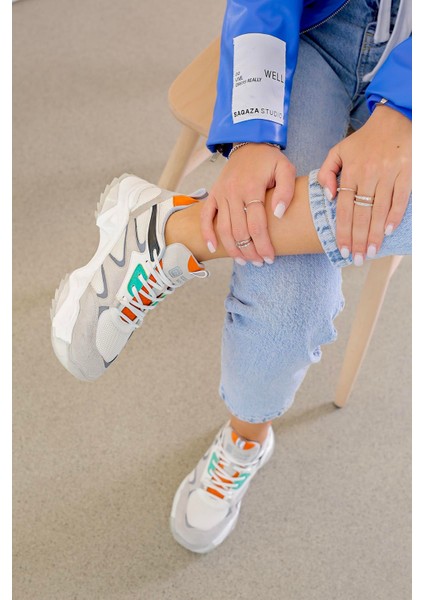 Ayya Model 5 cm Tabanlı Yeni Sezon Sneakers Spor Ayakakbı Buz.trnc