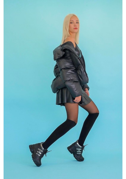 Lucasu Model 9 cm Dolgu Taban Yeni Sezon Spor Ayakkabı Sneakars Sıy.platın fiyatları