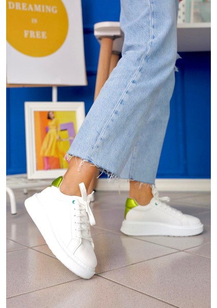 Marli Model 5 cm Tabanlı Yeni Sezon Snekars Spor Ayakakbı Bey.yesıl fiyatları