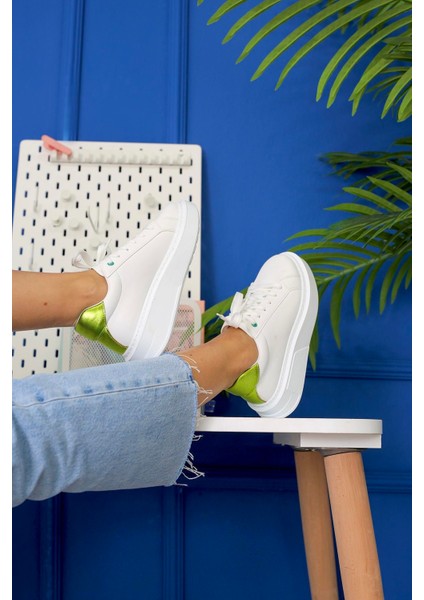 Marli Model 5 cm Tabanlı Yeni Sezon Snekars Spor Ayakakbı Bey.yesıl fırsatları