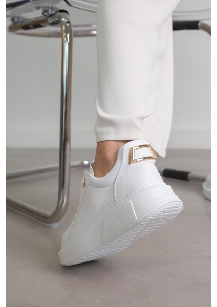 Rsla Model 5cm Tabanlı Toka Detaylı Yeni Sezen Sneakers Spor Ayakakbı Bey.altın