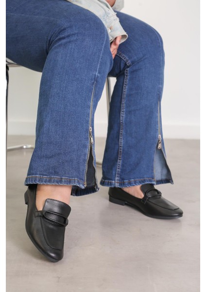 Pillow Model Gerçek Orjinal Deri Babet Loafer Sıyah fırsatları