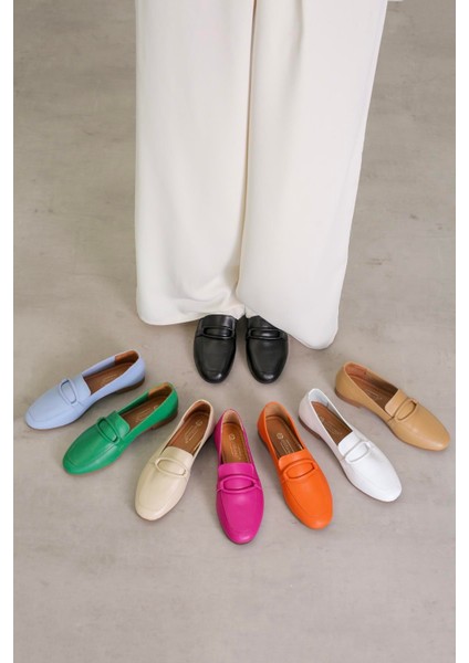 Pillow Model Gerçek Orjinal Deri Babet Loafer Sıyah indirimleri