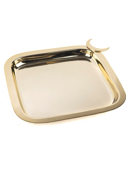 Hilal Gold Dekor Tepsi 24X24CM fiyatları