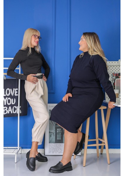 FN65 Model 3 cm Tabanlı Loafer Babet Sıyah