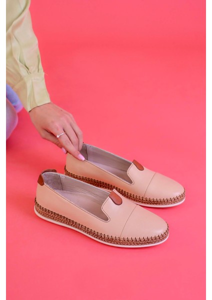 Nari̇ Model Ortopedi̇k Taban Orji̇nal Deri̇ Babet Bej fiyatları