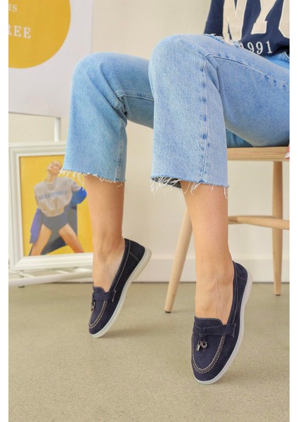 Meadow Model Orjinal Deri Babet Loafer Lacı Suet