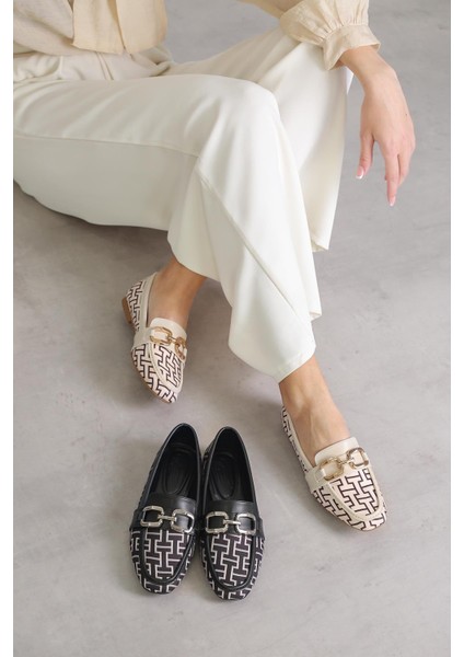 MR2071 MODEL 2 CM TOPUKLU AKSESUAR DETAYLI BABET LOAFER TEN modelleri