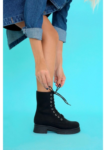 Ginny Model 3 cm Tabanlı Yeni Sezon Postal Bot Sıyah fiyatları