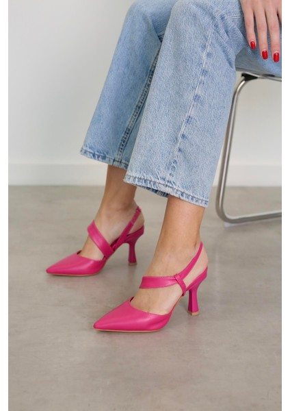 Strap Model 8 cm Topuklu Ayakakbı Fusya fiyatları