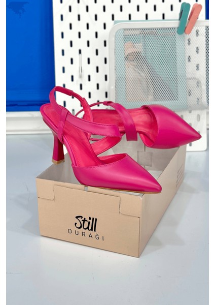 Strap Model 8 cm Topuklu Ayakakbı Fusya fırsatları