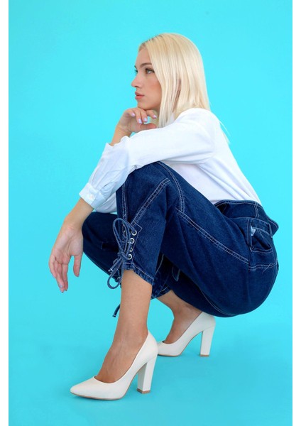 Rodya Model 10 cm Topuklu Yeni Sezon Kalın Topuk Stiletto Ten