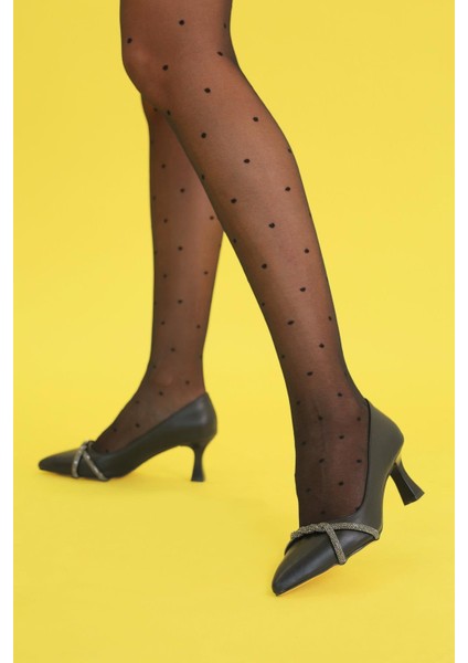 Damion Model 5 cm Topuklu Taş Detaylı Topuklu Ayakakbı Sıy.tas indirimleri