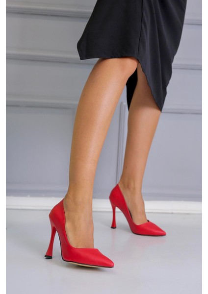 FL99 Model 10 Topuklu Stiletto Topuklu Ayakkabı Kırmızı fiyatları