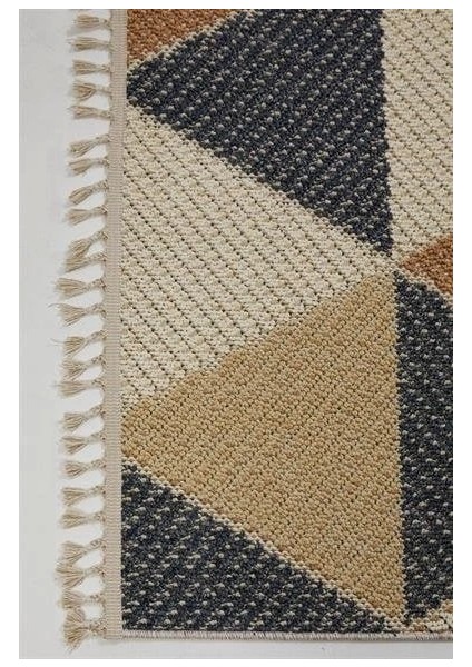 Çok Renkli Bukle Iskandinav Halı - Geometrik Desenli Dekoratif Salon Halısı - Hoom Rugs Bukle 1405