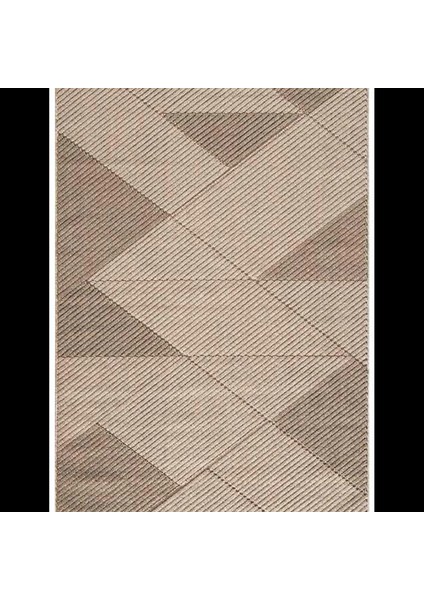 Bej Geometrik Desenli Bukle Halı - Yumuşak Iskandinav Halı Modelleri - Hoom Rugs Bukle 1413