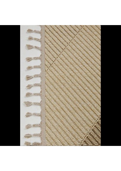 Bej Geometrik Desenli Bukle Halı - Yumuşak Iskandinav Halı Modelleri - Hoom Rugs Bukle 1413