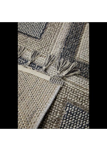 Gri & Kahverengi Baklava Desenli Bukle Halı - Iskandinav Salon Halısı - Hoom Rugs Bukle 1402