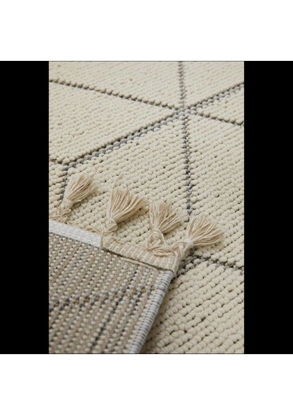 Beyaz Küp Desenli Bukle Iskandinav Halı - Spor & Modern Salon Halısı - Hoom Rugs Bukle 1407 modelleri