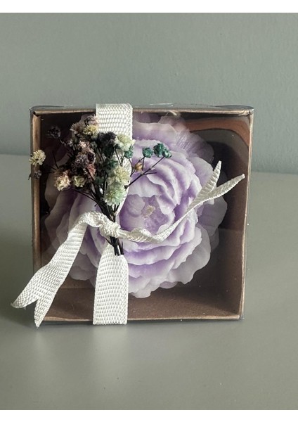 Lavanta Kokulu Dekoratif Hediyelik Şakayık Mum