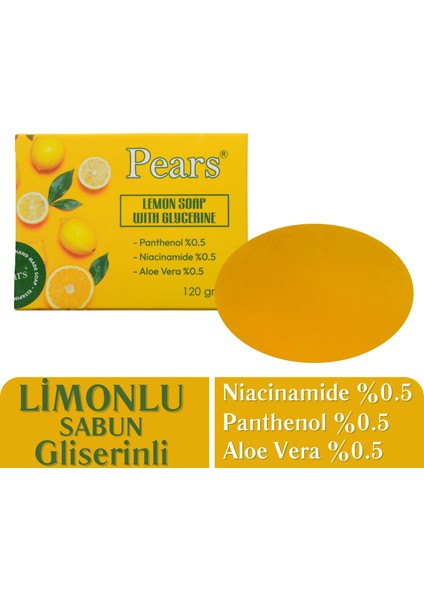 Orıgınal Hand Made Lemon Soap Wıth Glycerıne - Gliserinli Limonlu Sabun 120 gr
