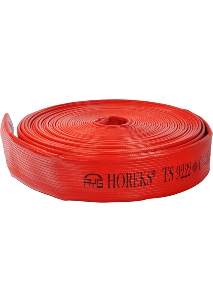 1½" Içi Dışı Kaplamalı Kırmızı 20 Metre Yangın Hortumu Ts 9222 Sertifikalı